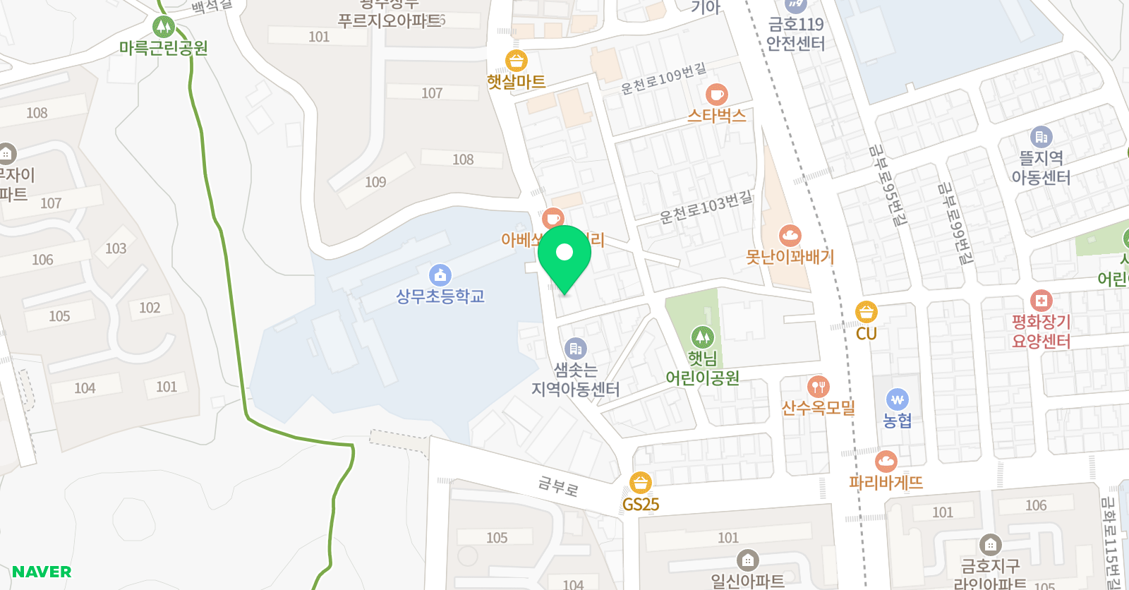 스마트해법 수학 광주상무초점 위치