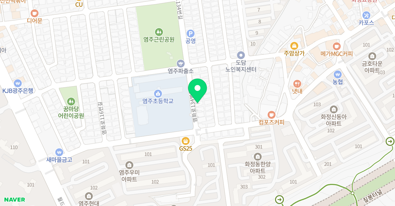 올림 수학영어 학원 위치
