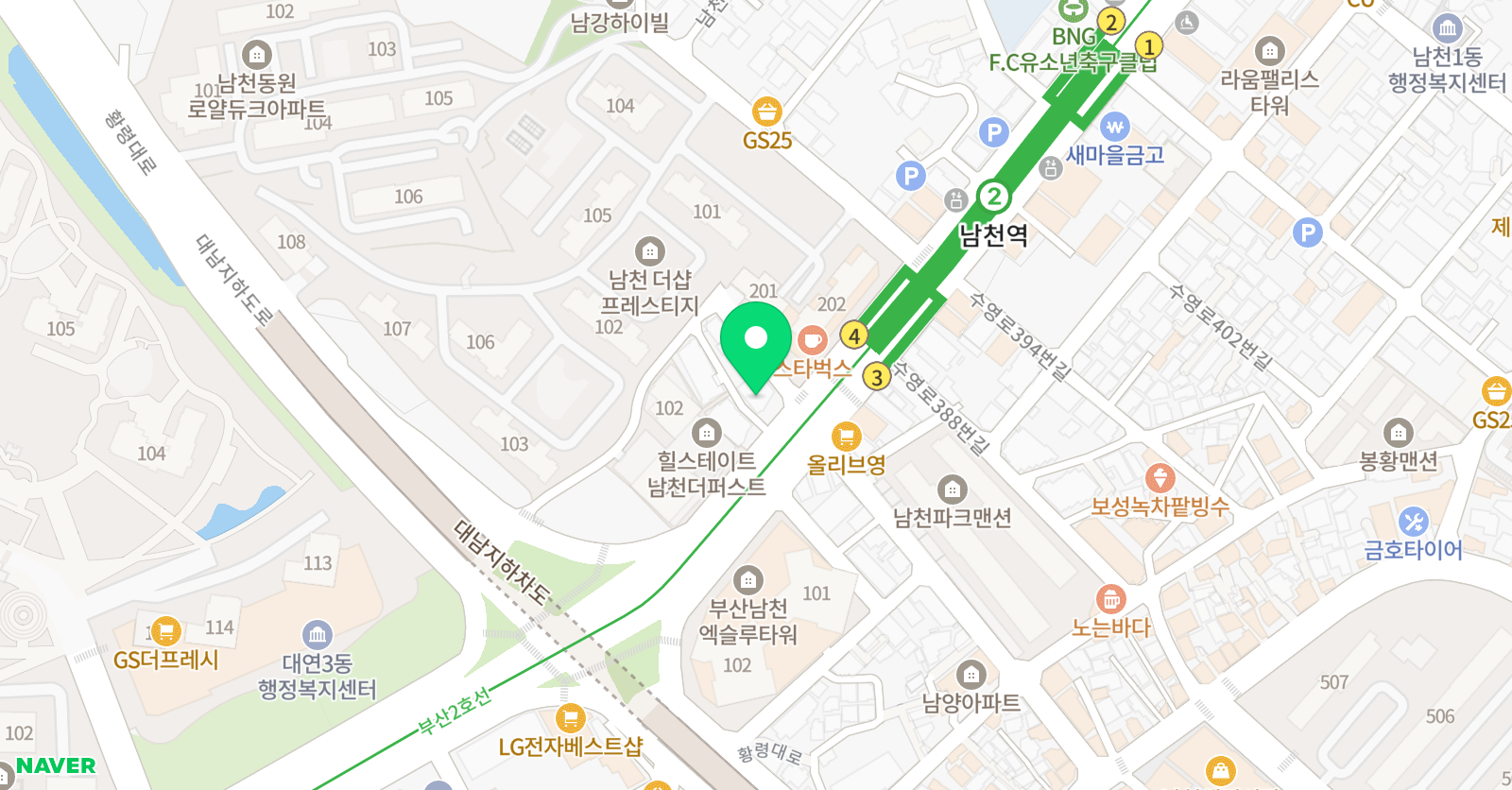 CMS 부산남천영재교육센터 사고력관초등관 위치