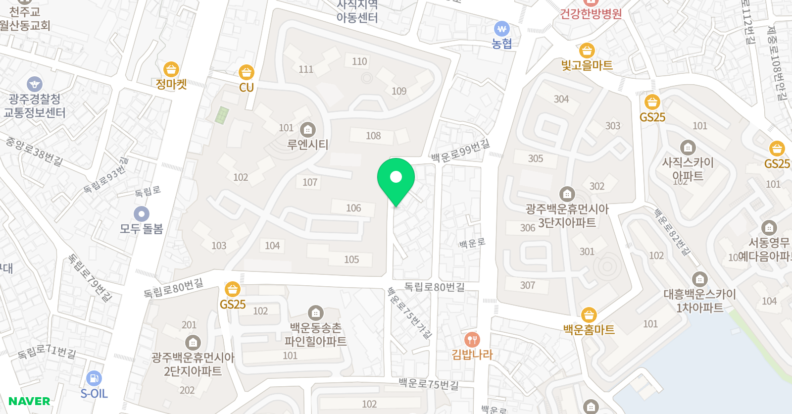 빨간펜수학의달인 수학교습소 백운 위치