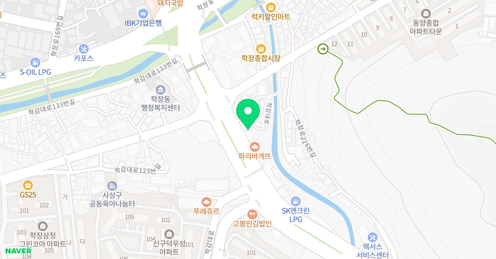 장쌤 수학학원 위치