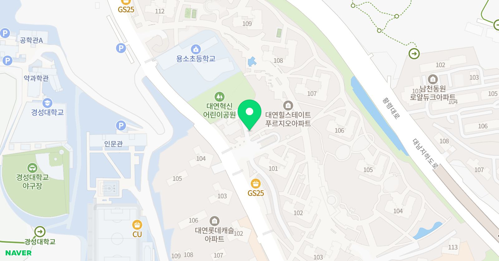 링키 영어학원 대연혁신점 위치
