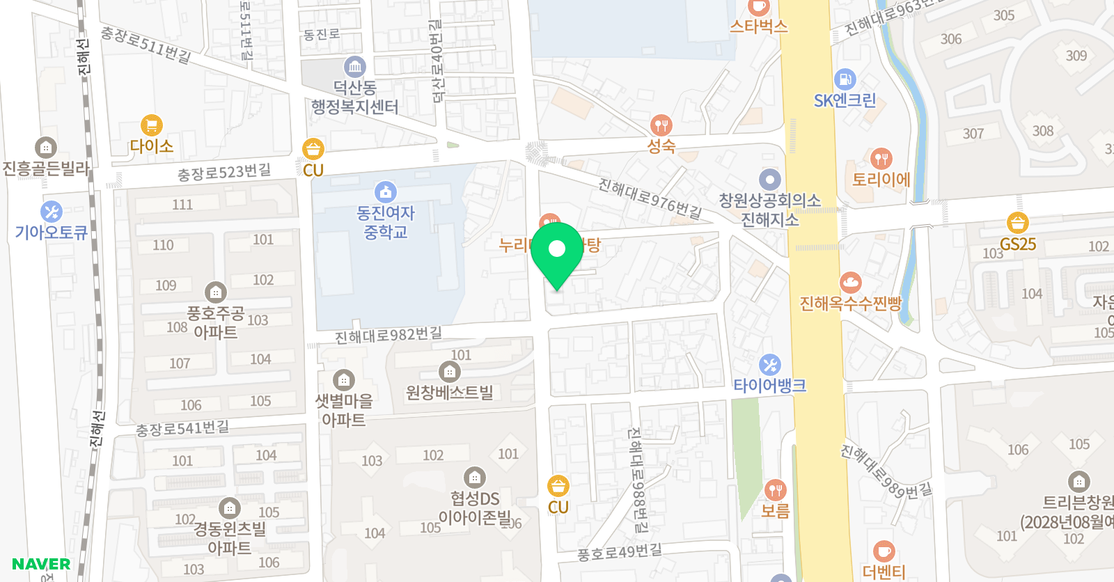 위드엠학원 수학 영어 위치