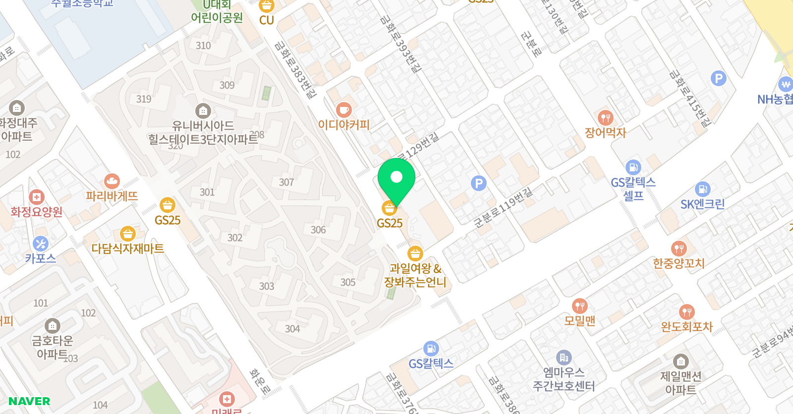 뮤즈 피아노음악학원 위치