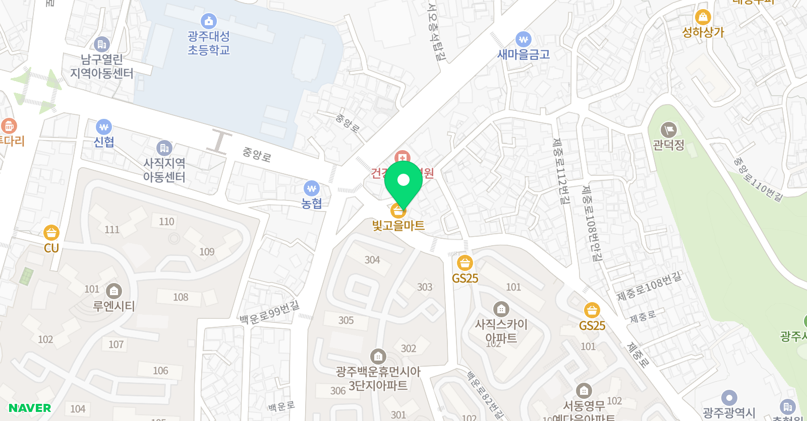 TAP라온 학원 위치