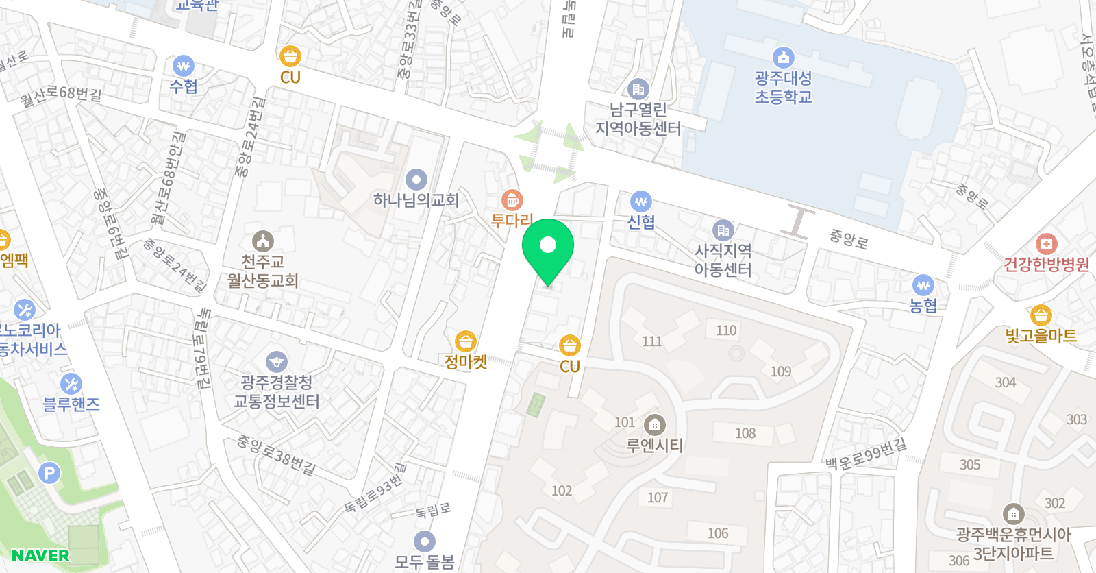 하모니 실용음악학원 광주점 위치