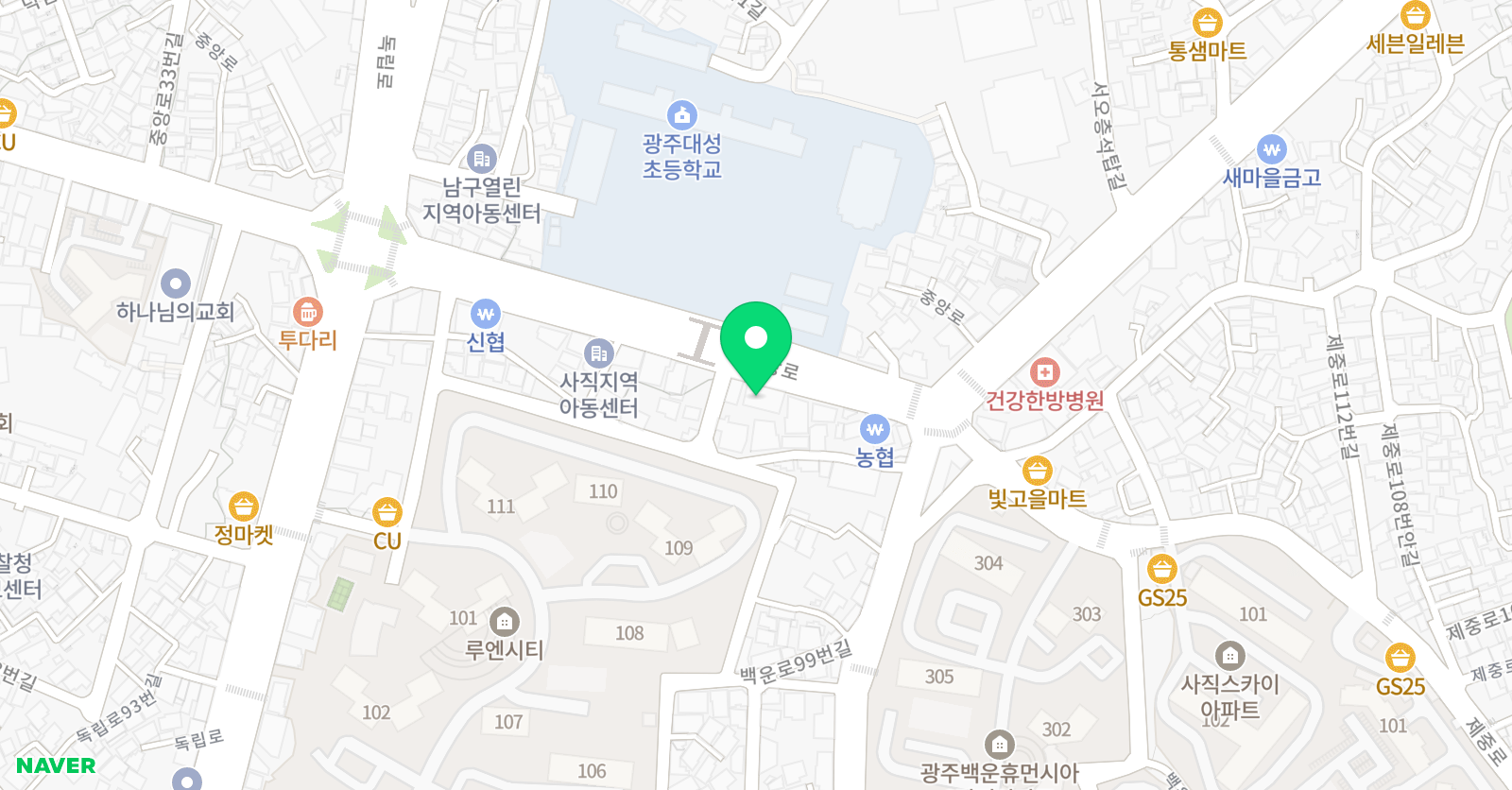 세종 학원 위치
