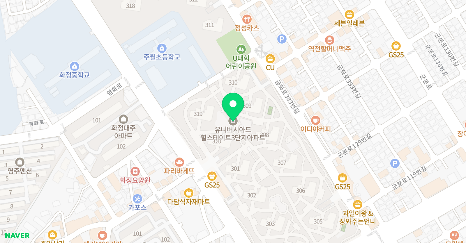 힐스 피아노교습소 위치