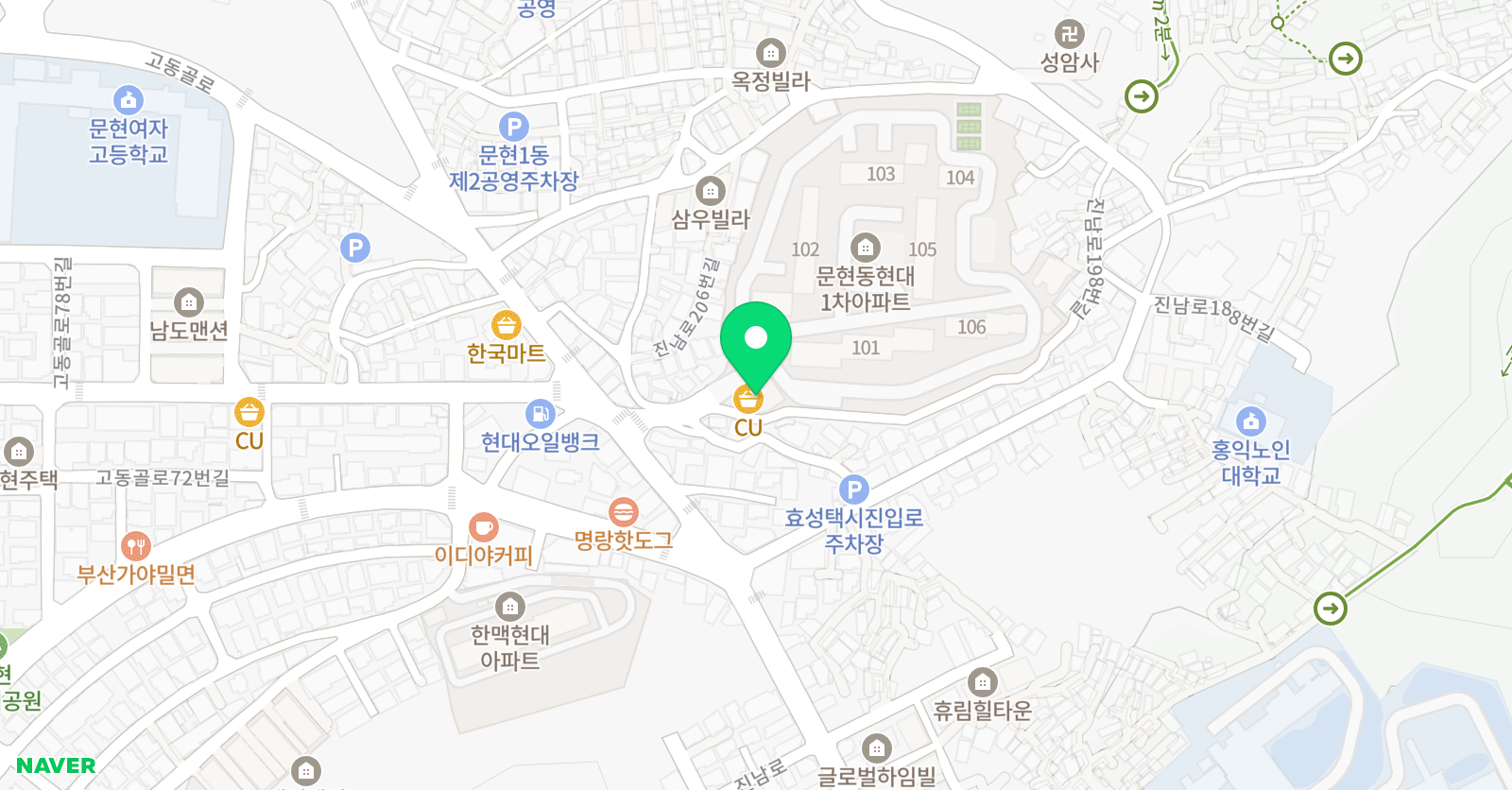 한쌤 수학 위치