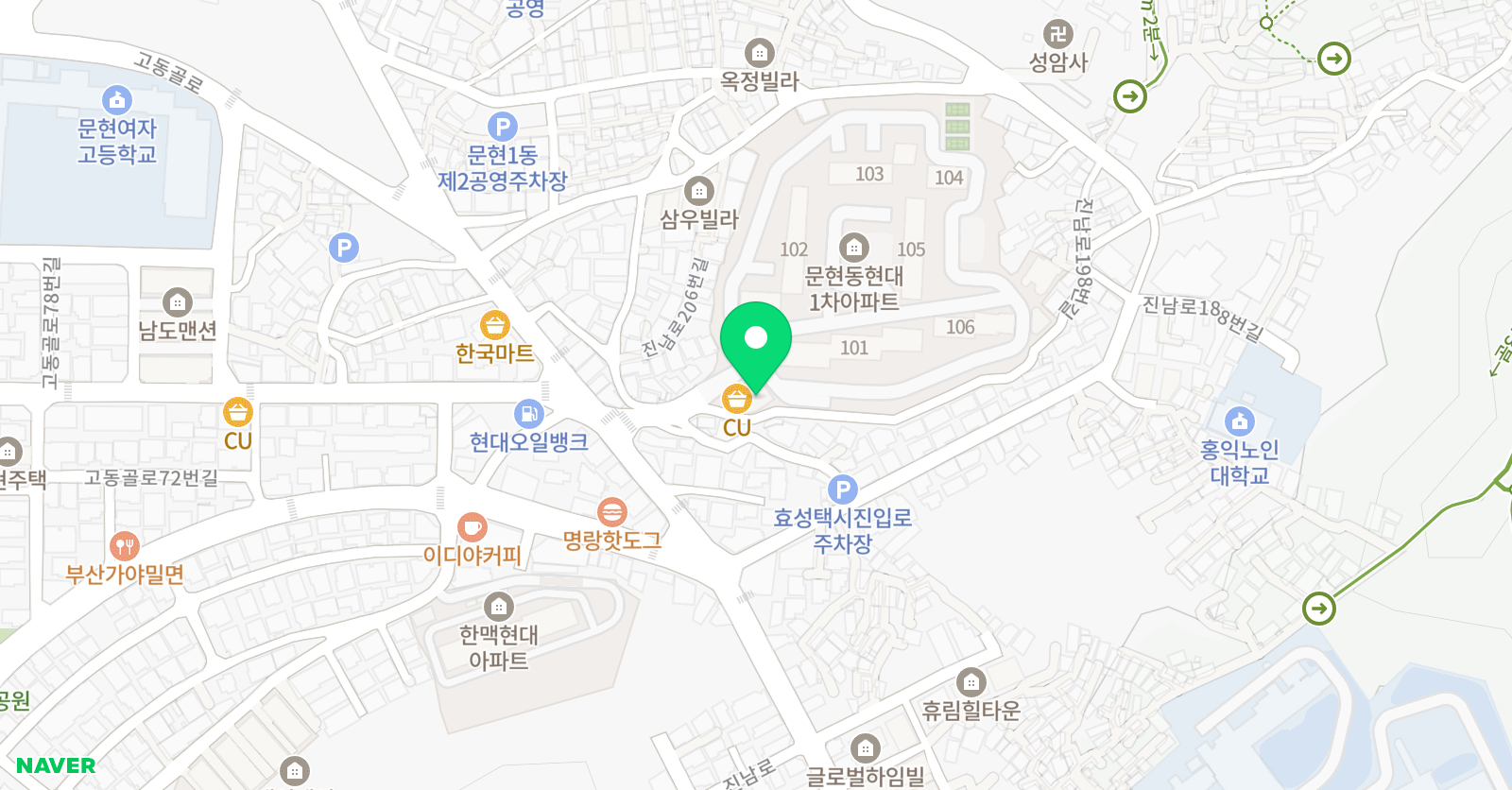 현대아카데미 학원 위치