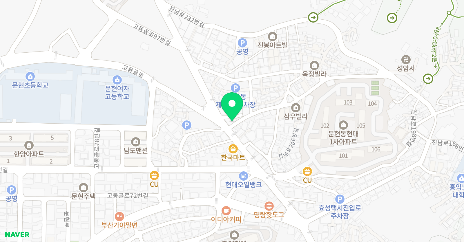 문현 강호합기도주짓수 위치