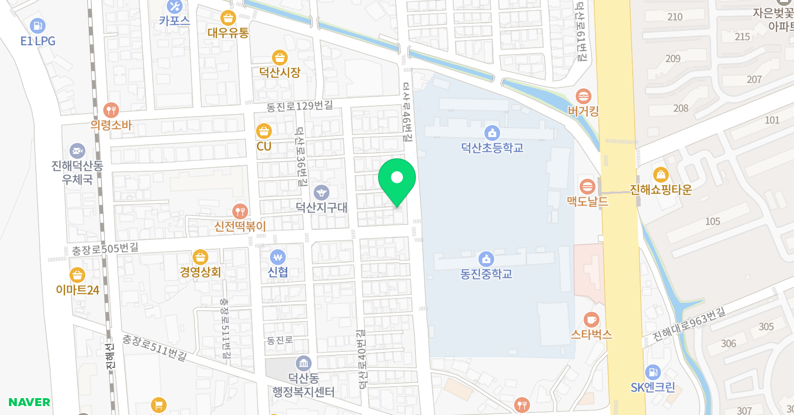 해피쌤 영어수학학원 위치