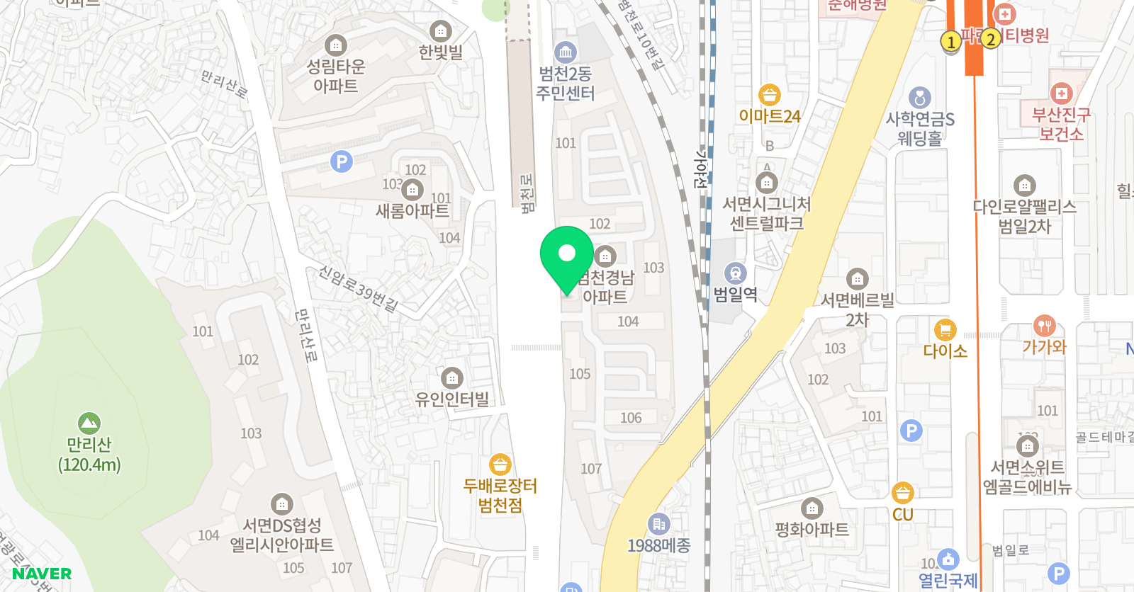 동양 태권도 위치
