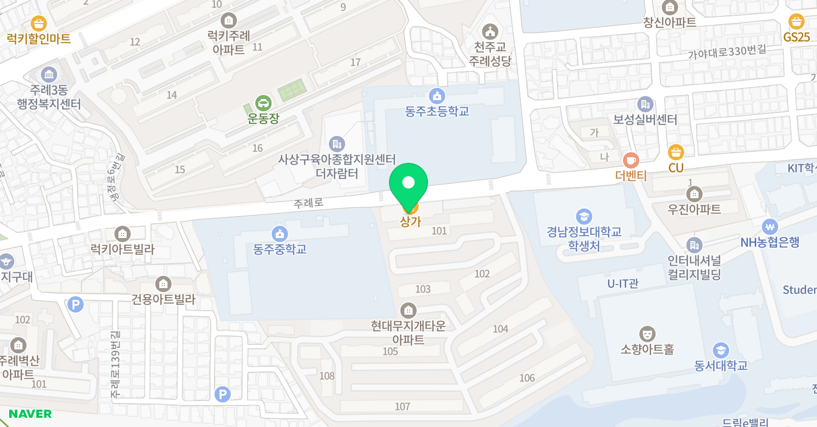 비상잉글리시아이 주례동주초점 위치