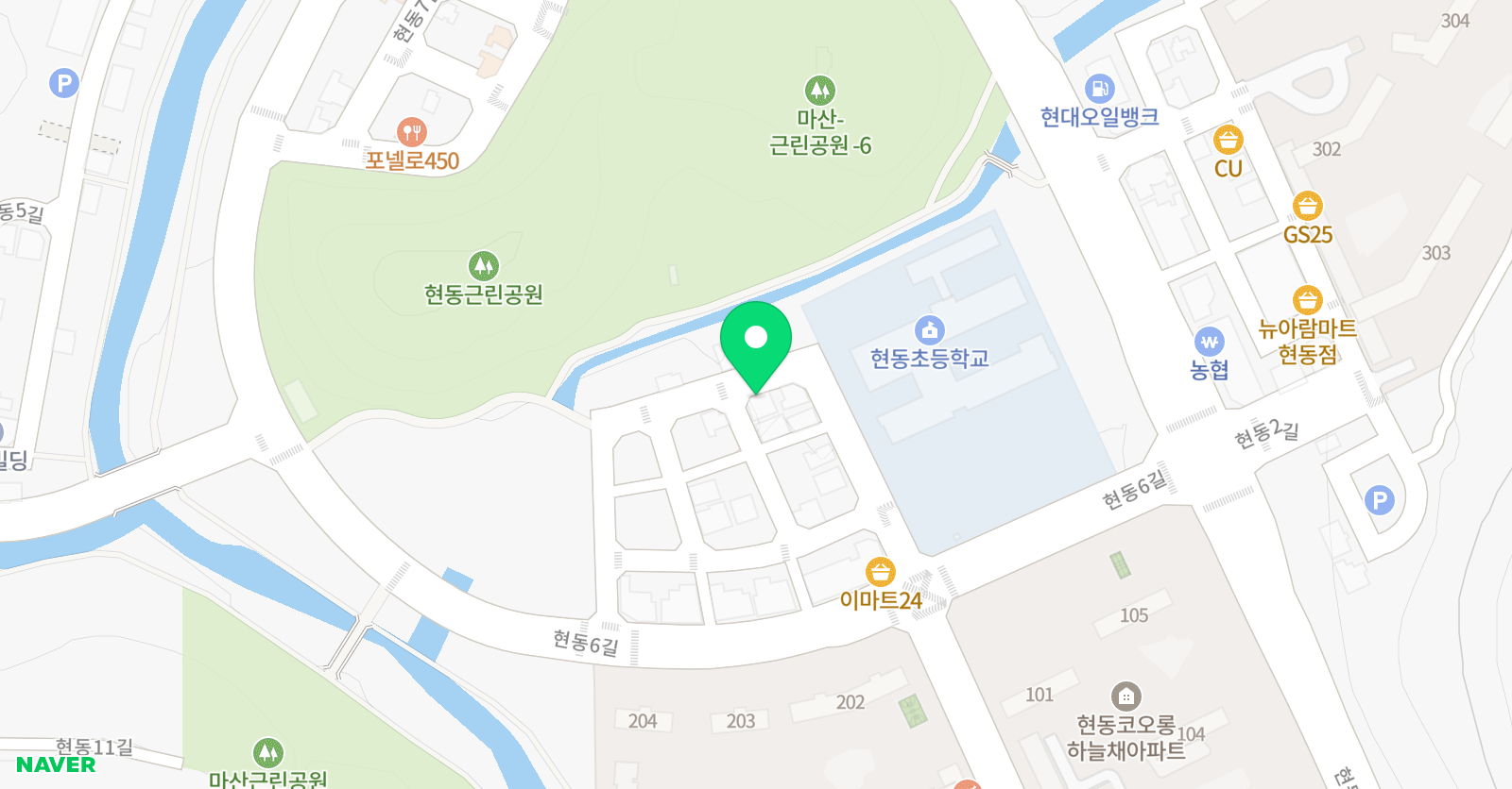 엘리프 어학원 현동캠퍼스 위치