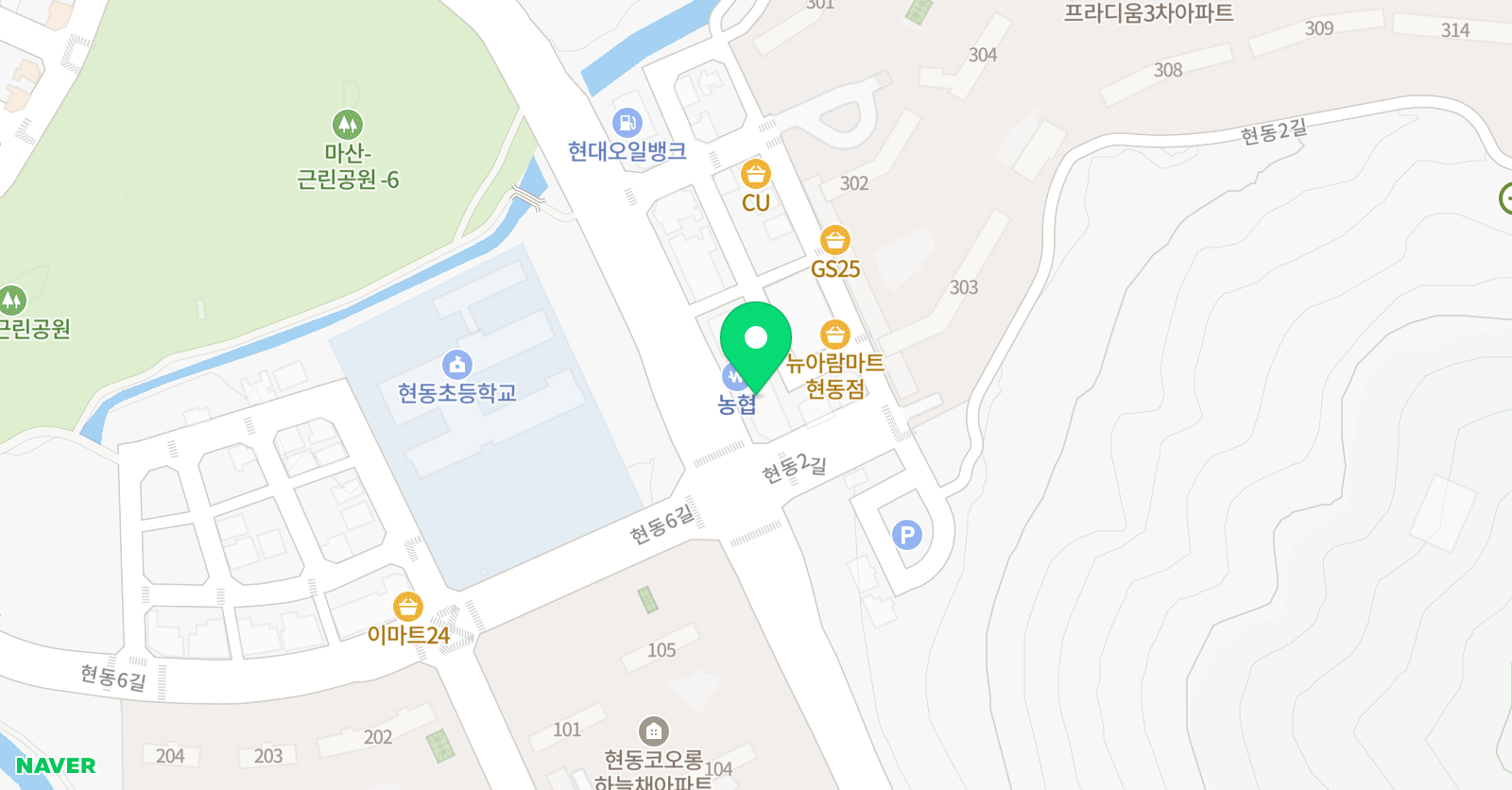 더큰이룸 학원 위치