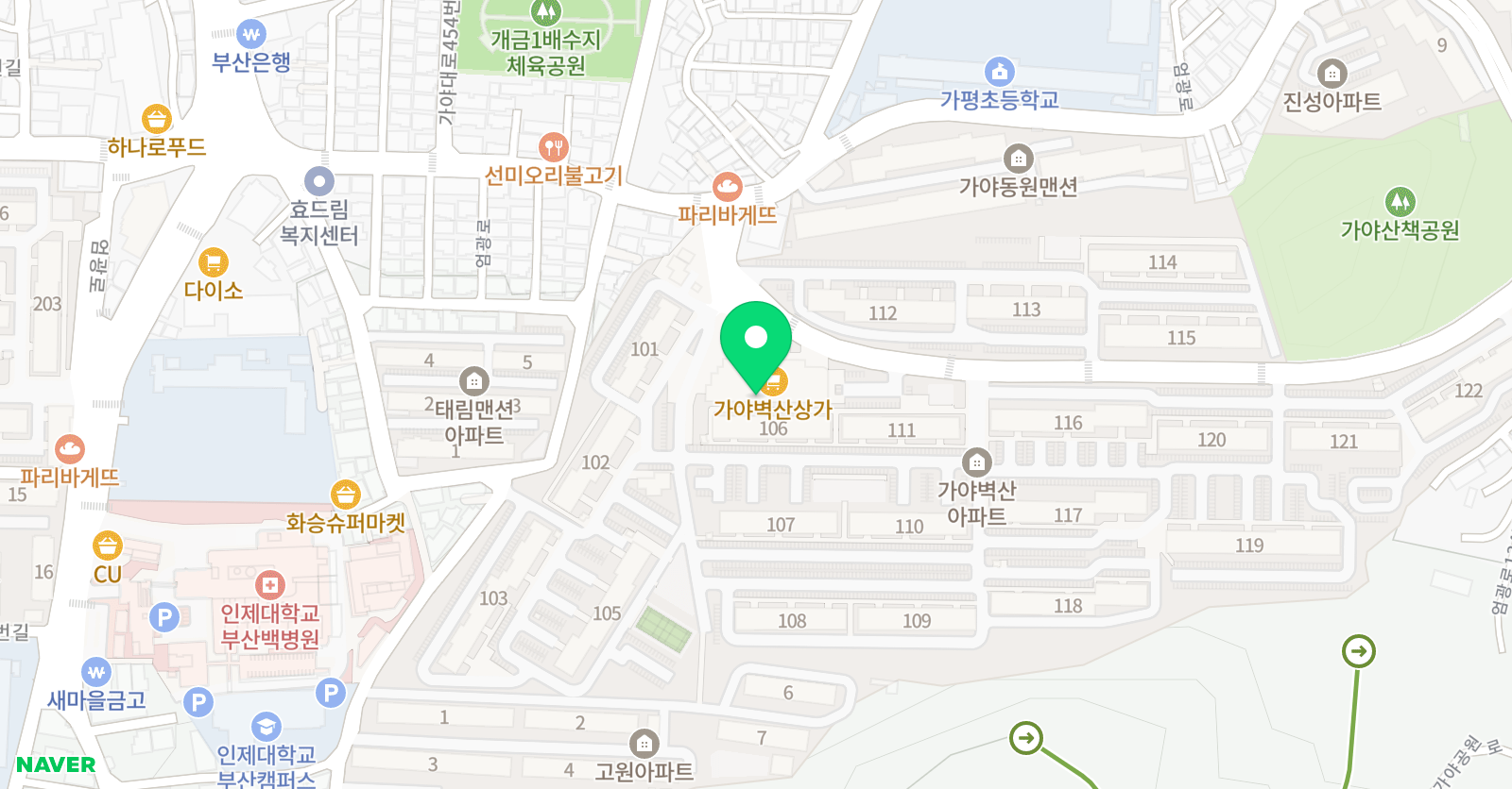 벽산샘물 미술학원 위치