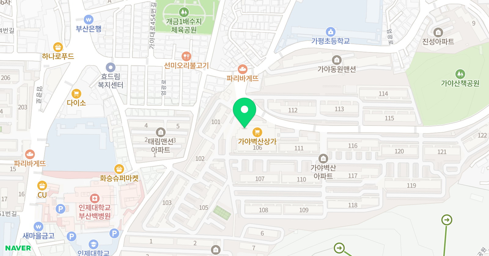 벽산샘물 음악학원 위치