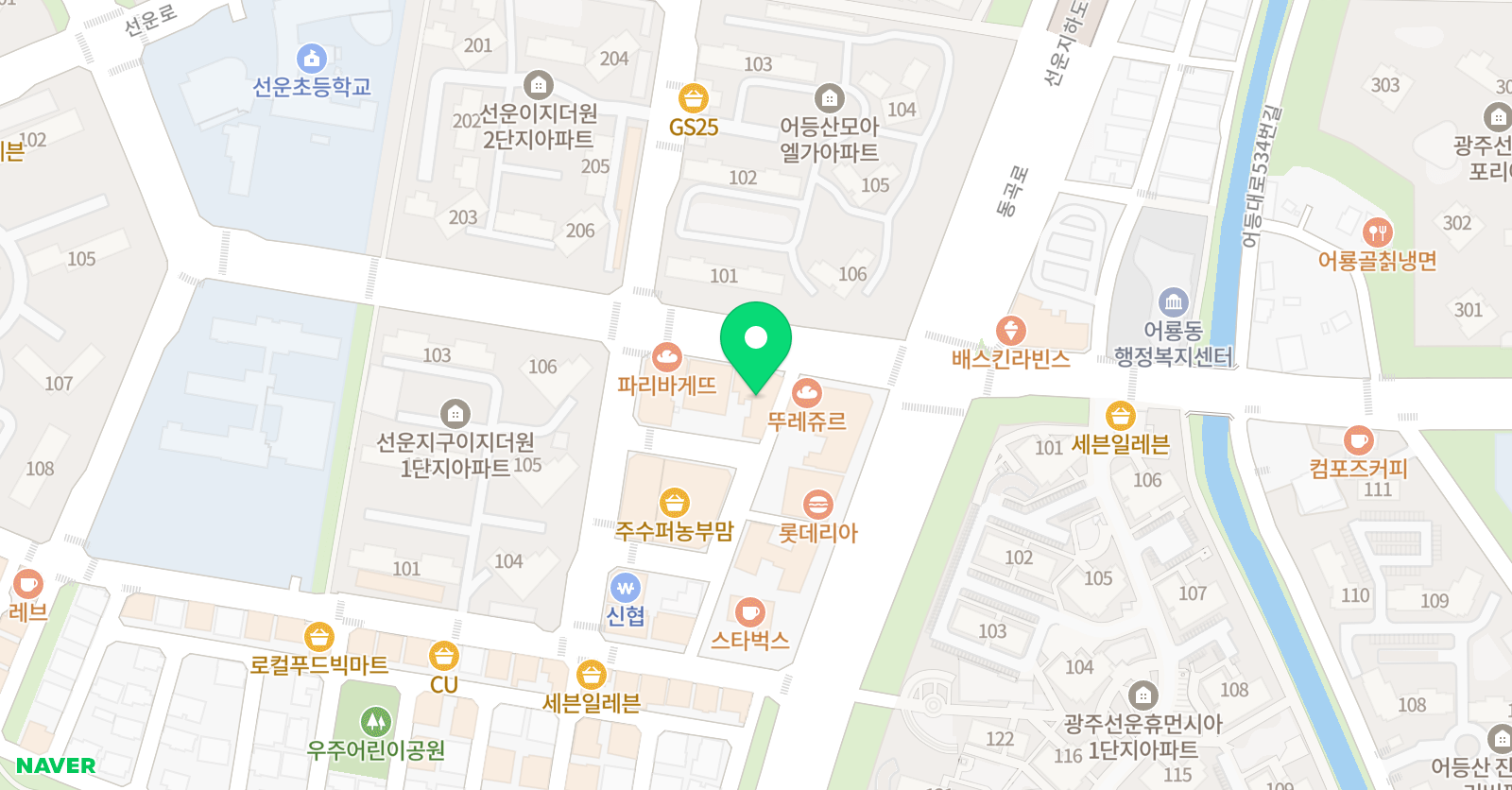 딱풀리는 수학학원 위치