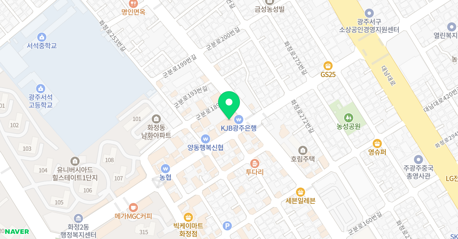 ALCC 학원 화정점 위치