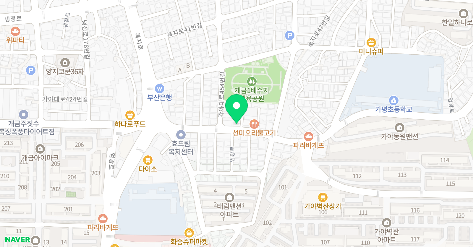정경인프라임 학원 위치