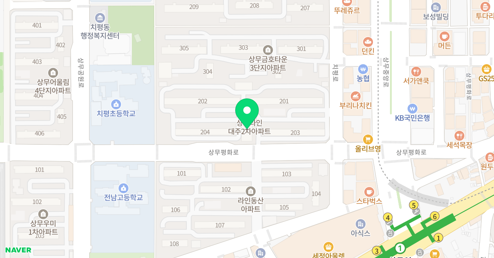 치평 푸르넷아카데미 학원 위치