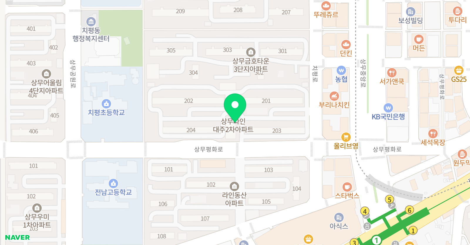 윤선생 영어숲 치평남학원 위치