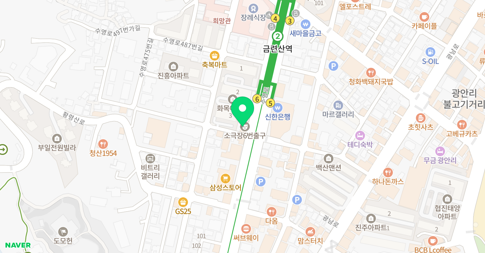 더끌림 미술학원 남천캠퍼스 위치