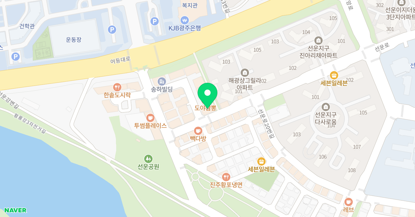 파워점핑 줄넘기 클럽 선운점 위치