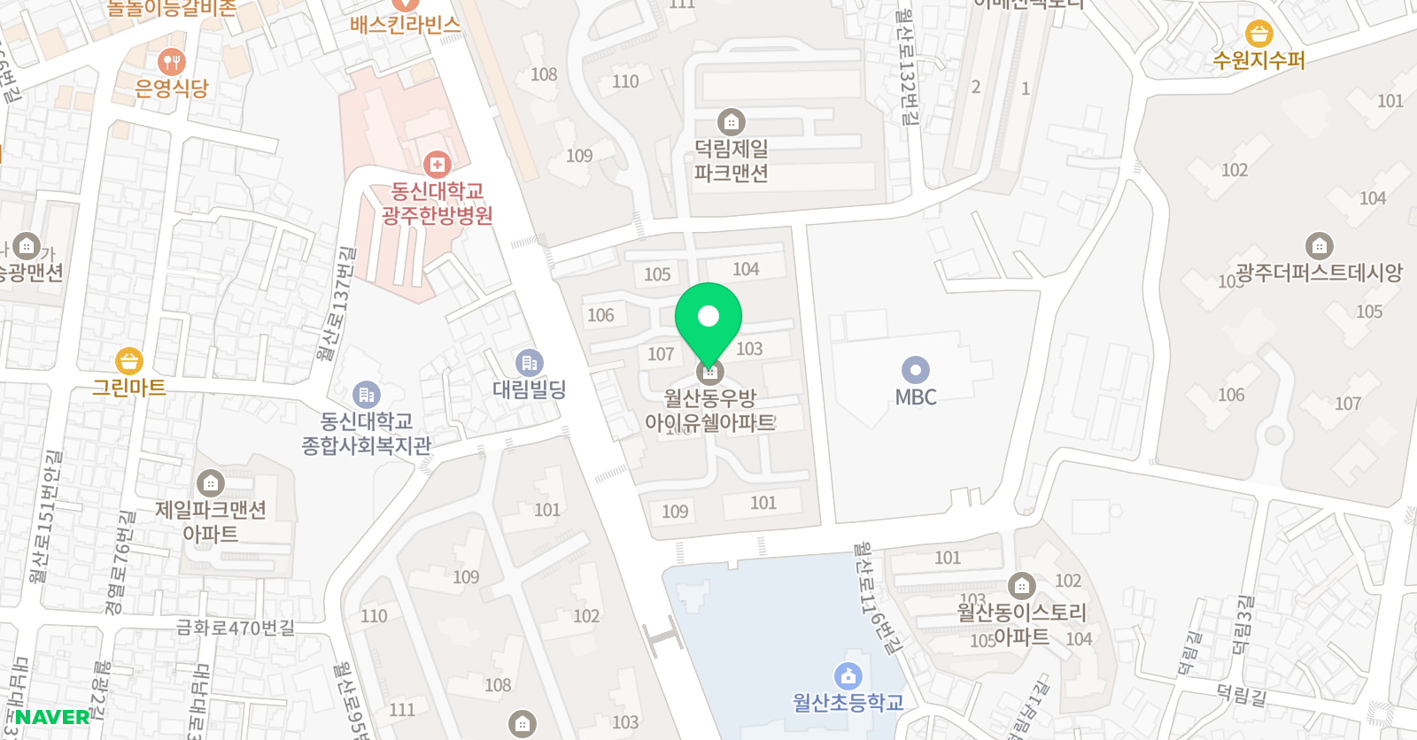 뮤엠 영어교습소 월산점 위치