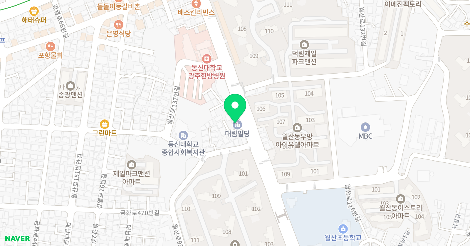 덕림 태권도장 위치