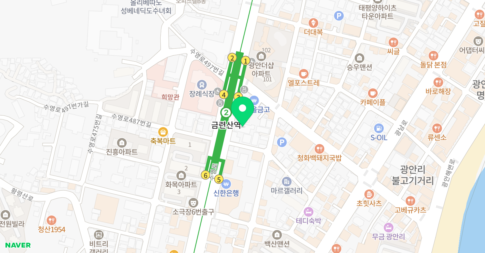 PEC 바스켓볼 부산남천점 위치