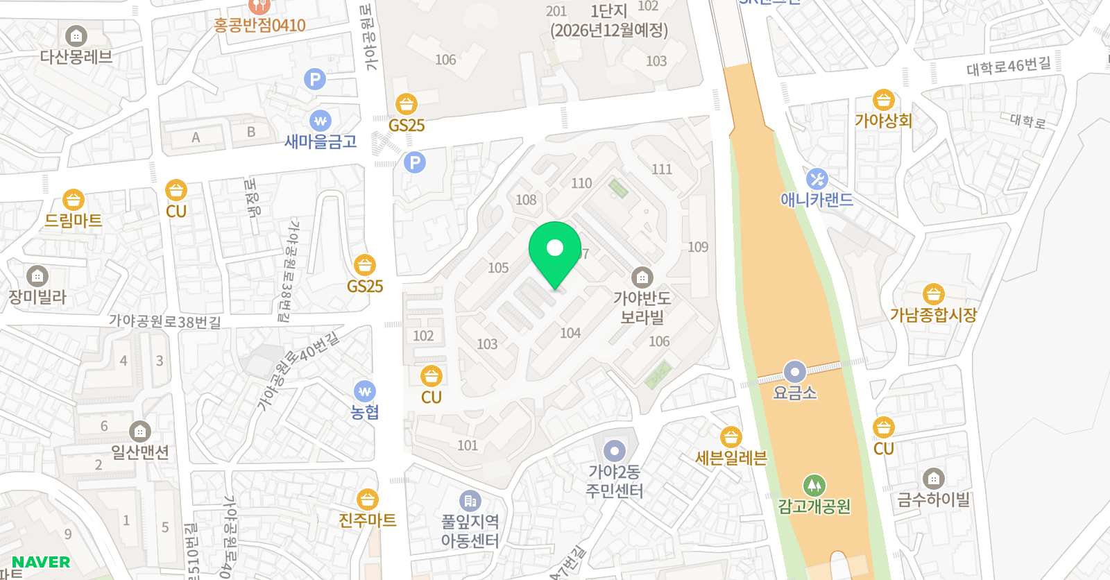 스마트해법 영어수학 가야반도보라교실 위치