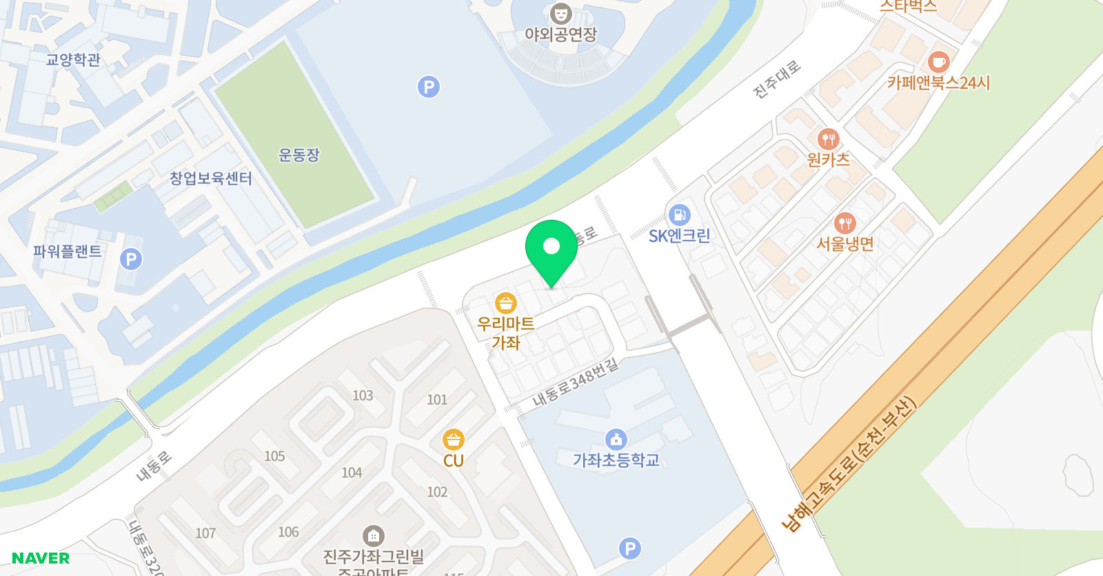 한솔플러스 수학교실 그린빌 학원 위치