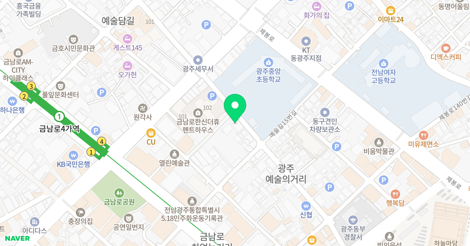 마스터 만화애니미술학원 위치