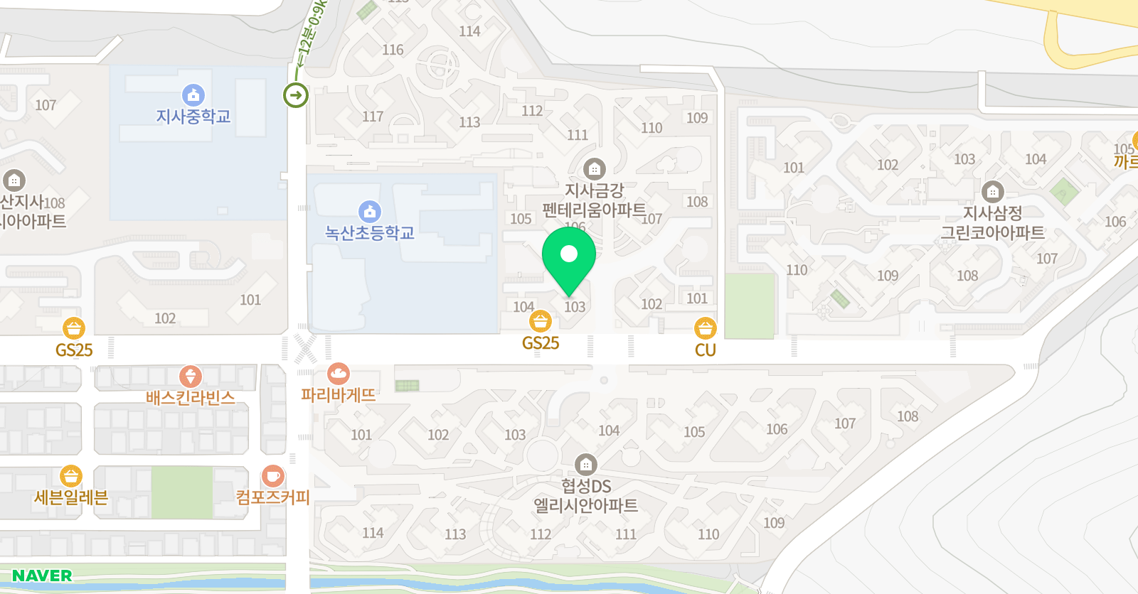 리드인 녹산초점 위치