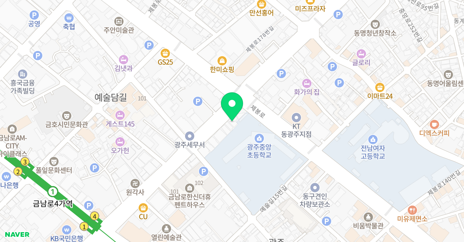 광주예술종합아카데미 위치