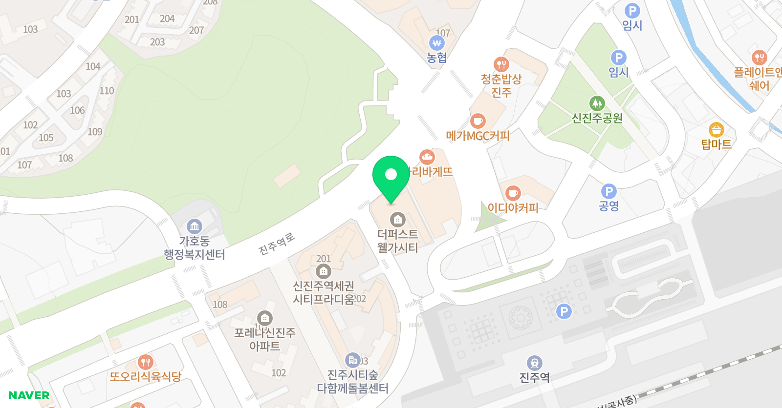 비끄아트 학원 신진주점 위치