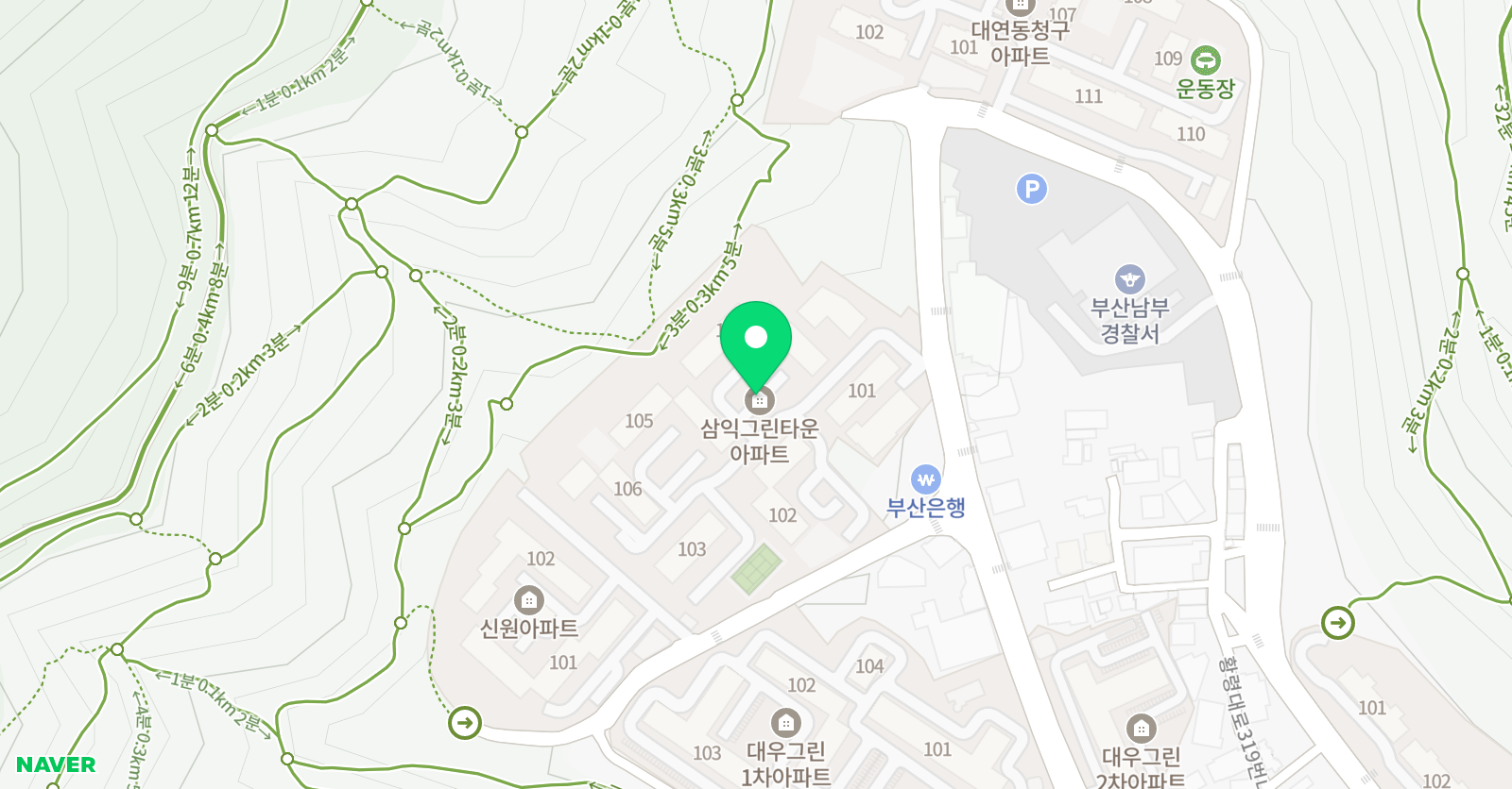 튼튼영어마스터클럽 황령 어학원 위치