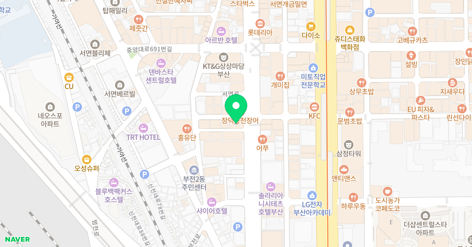 이지댄스 학원 서면점 위치