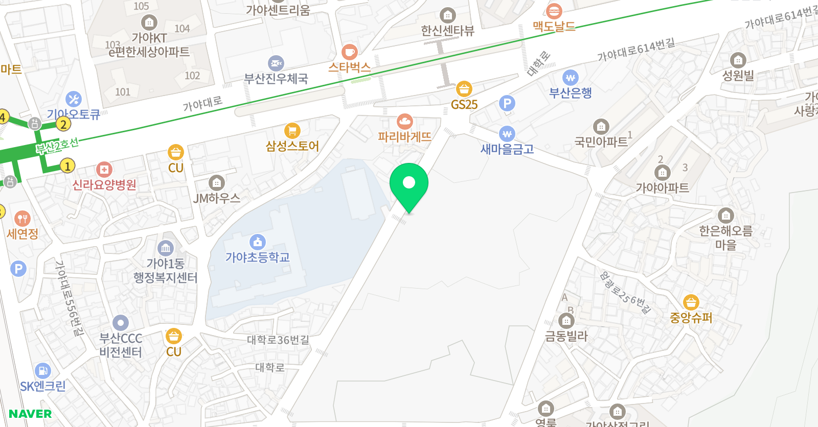 가야해법수학 삼정점 위치