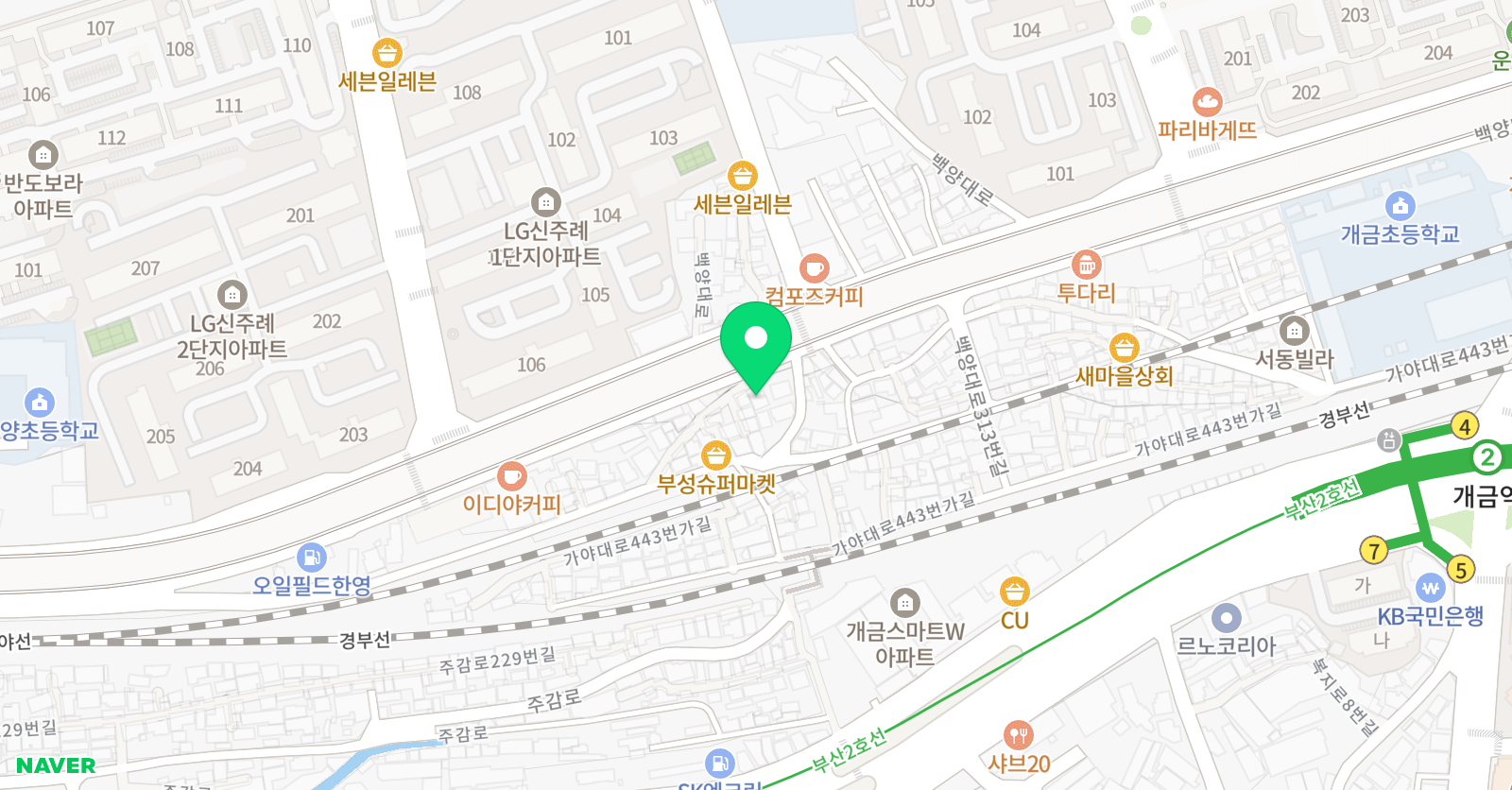 옥선생 영어특강 위치