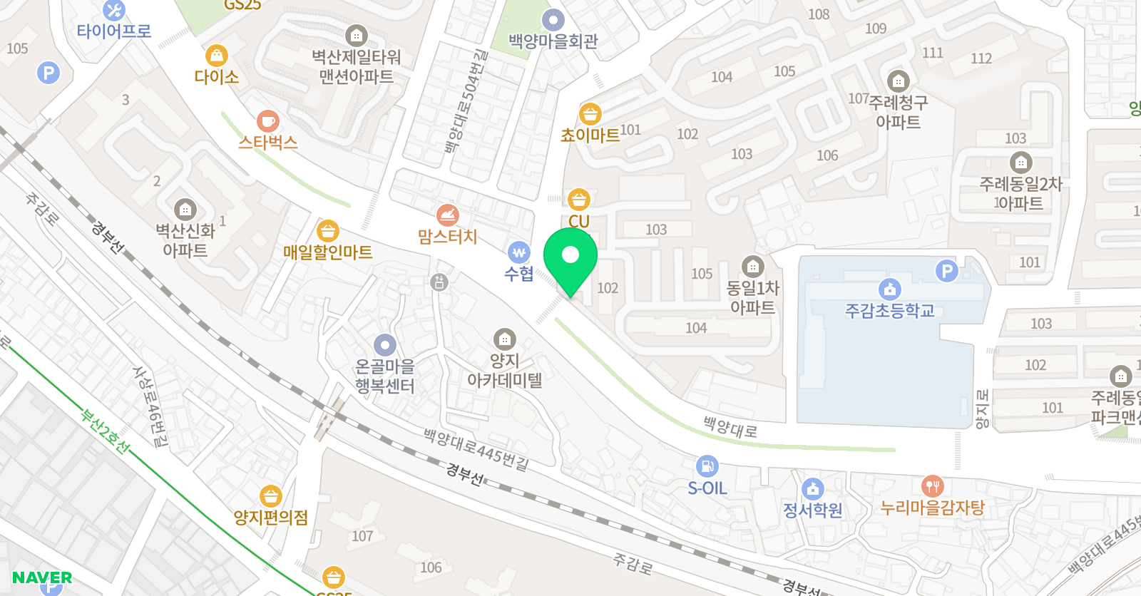 백의태권도장 위치