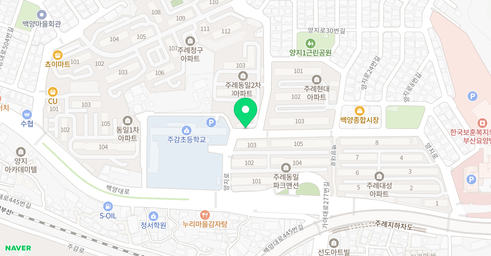 장무1 태권도 위치