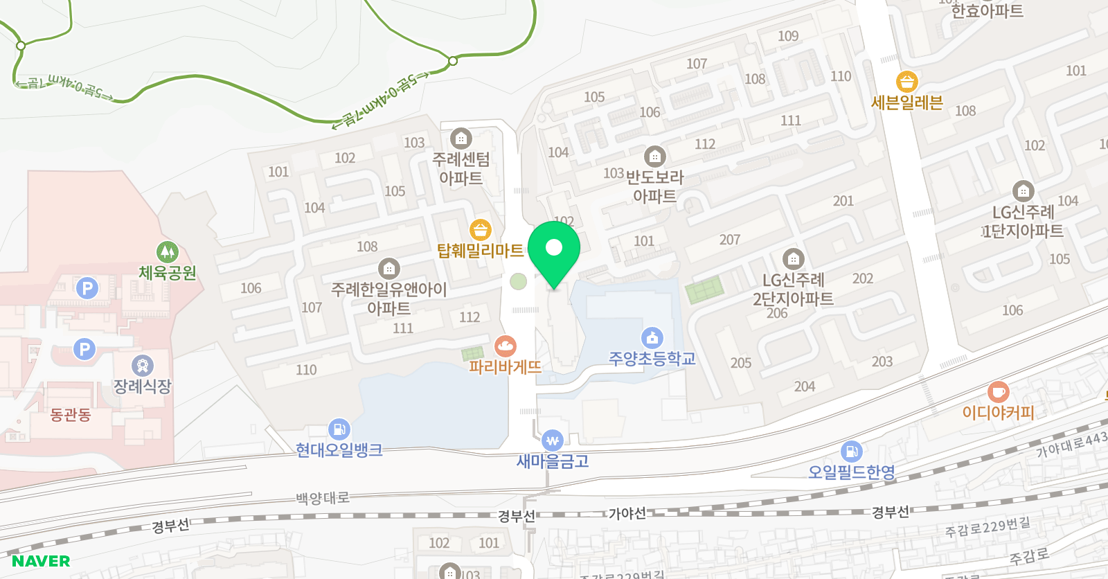 신주례인성 태권도 위치