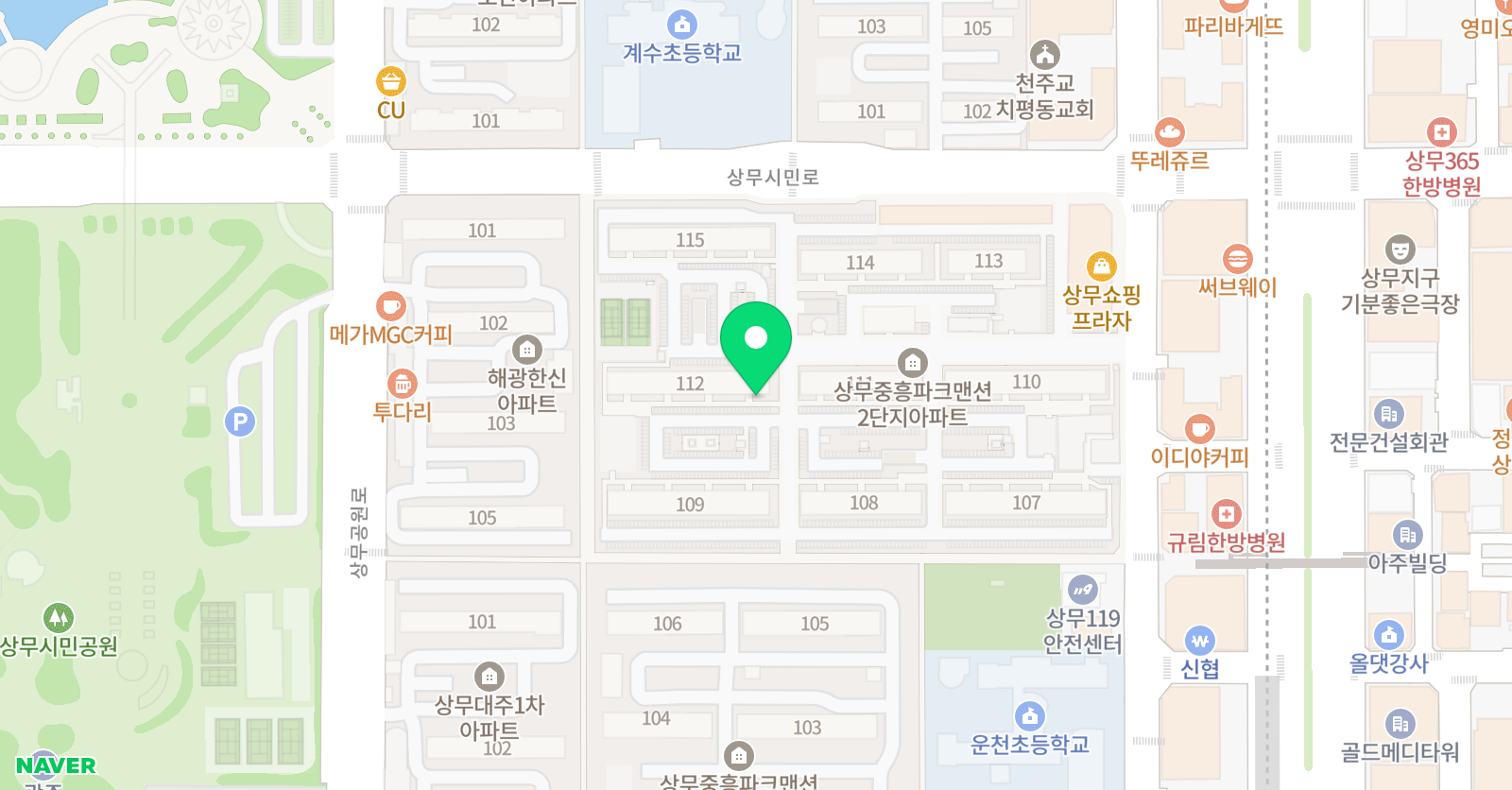 재능스스로교실 광주상무치평중흥점 위치
