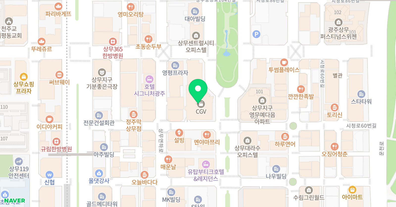 ITC 영어 광주지점 위치