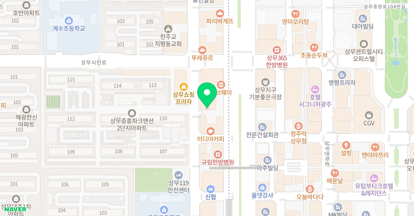 빈발레아카데미 학원 위치