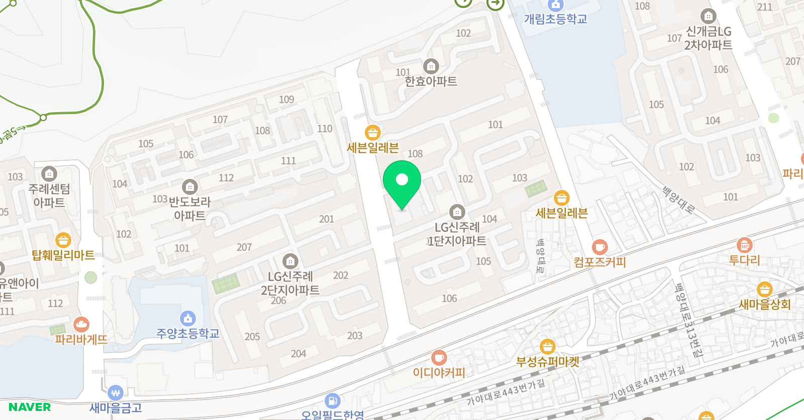 신주례 태권도체육관 위치