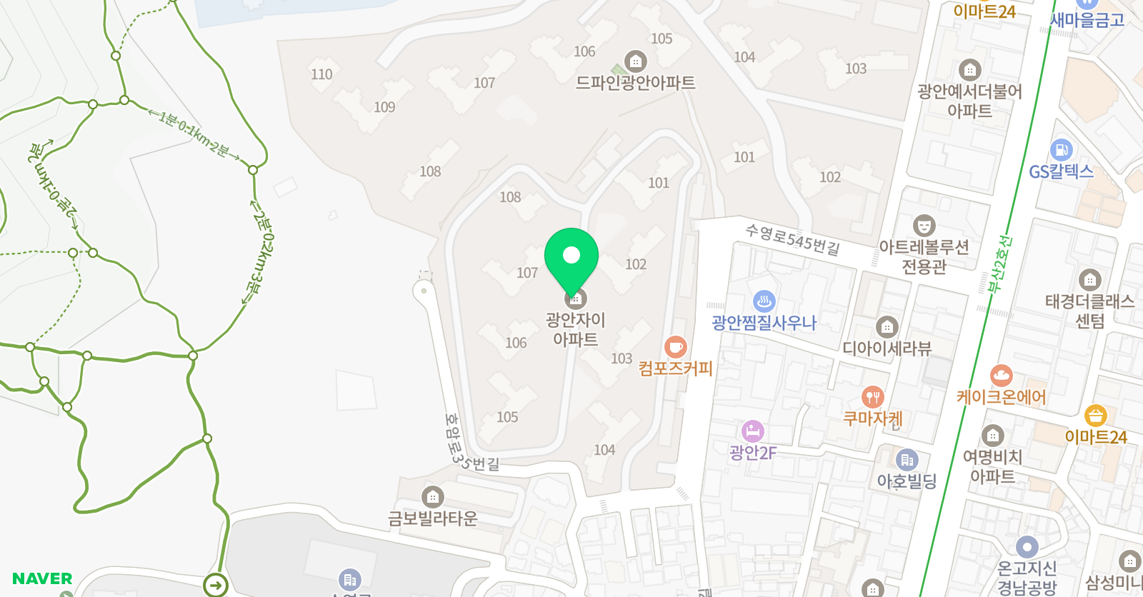 프렌잉글리시 광안호암캠퍼스 위치
